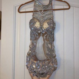 Custom Swarovski Crystal Embellished Bodysuit